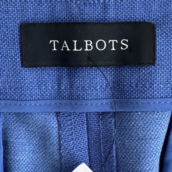 Talbots Hampshire Straight Leg Ankle Pants Blue Classic Office Size 14 NWT - Picture 7 of 16